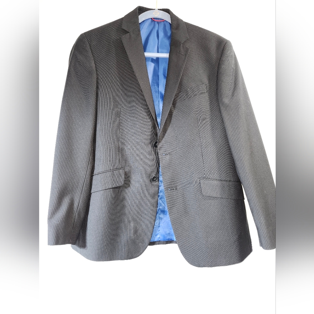 Billy London UK Black Pin Stripe Sport Coat Classic Tailored Blazer